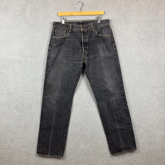 Levi's Other - Levi Strauss 36x34 Men's 501 Original Jeans Black Denim